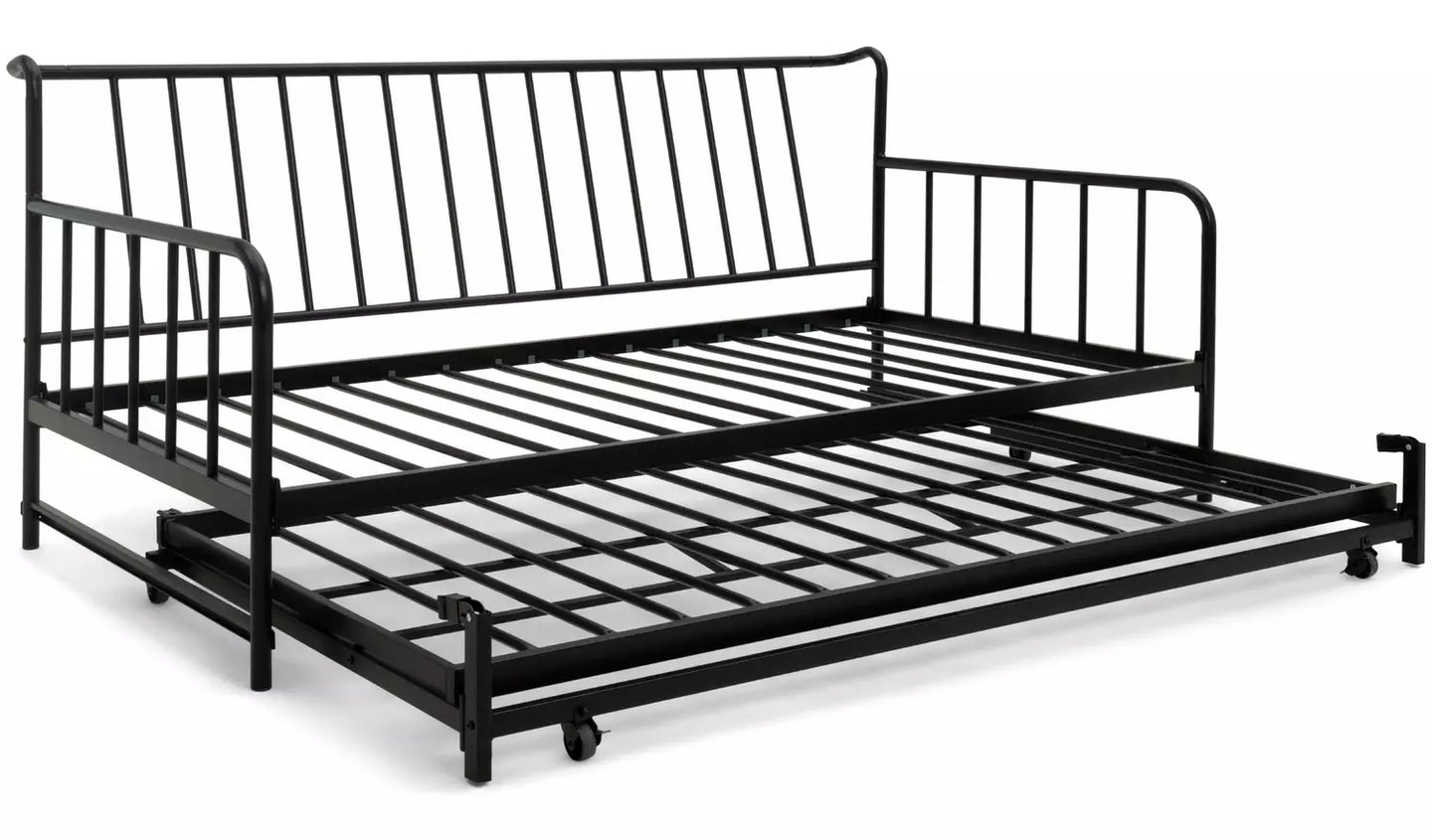 Habitat Kanso Metal Guest Bed Frame - Black NO TRUNDLE